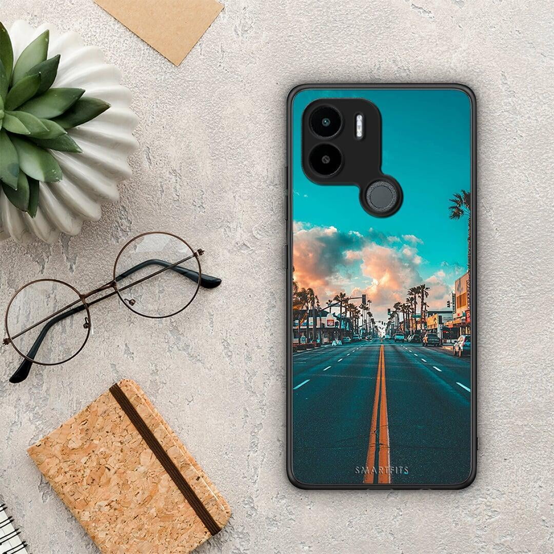 Θήκη Xiaomi Redmi A1+ / A2+ Landscape City από τη Smartfits με σχέδιο στο πίσω μέρος και μαύρο περίβλημα | Xiaomi Redmi A1+ / A2+ Landscape City Case with Colorful Back and Black Bezels