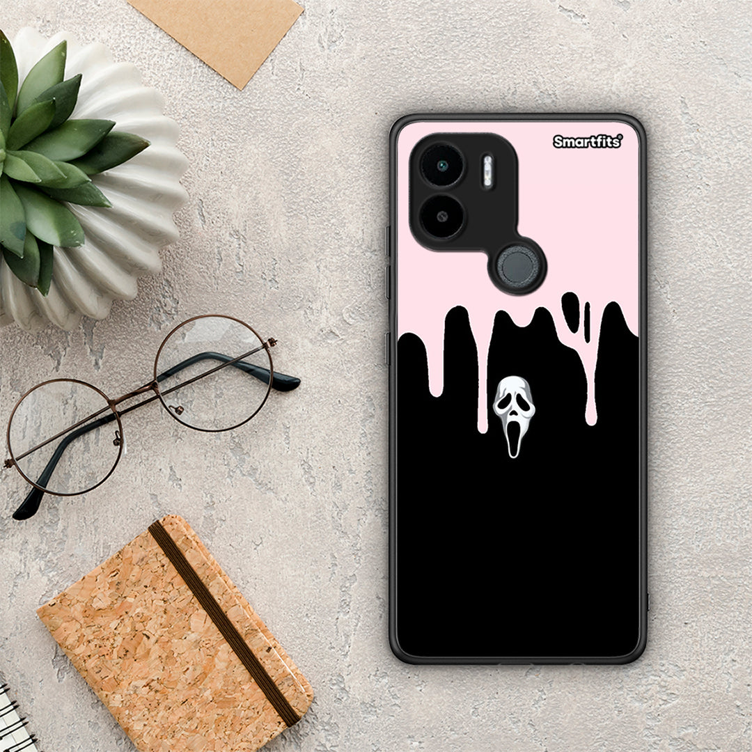 Θήκη Xiaomi Redmi A1+ / A2+ Melting Halloween Mask από τη Smartfits με σχέδιο στο πίσω μέρος και μαύρο περίβλημα | Xiaomi Redmi A1+ / A2+ Melting Halloween Mask Case with Colorful Back and Black Bezels