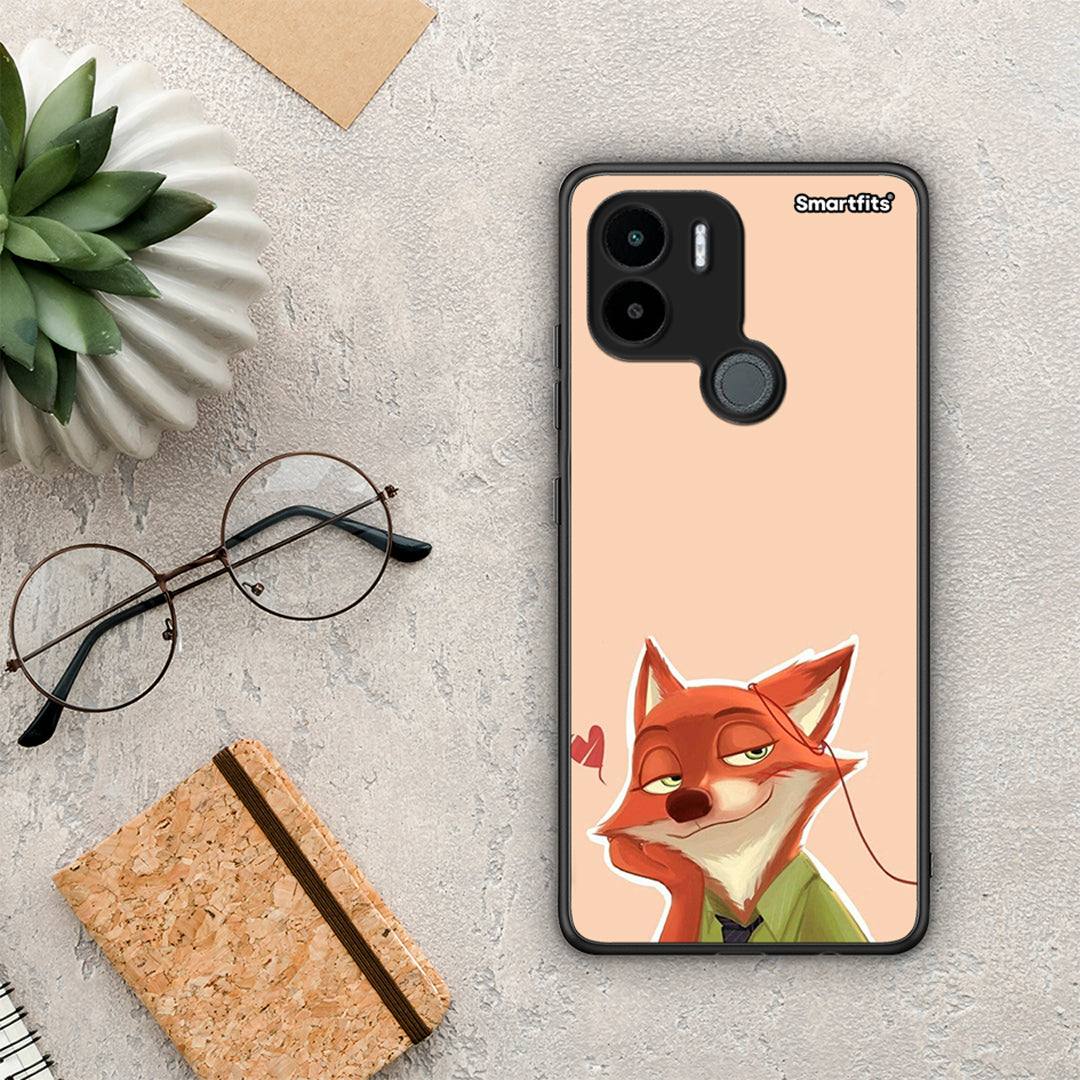 Θήκη Xiaomi Redmi A1+ / A2+ Nick Wilde And Judy Hopps Love 1 από τη Smartfits με σχέδιο στο πίσω μέρος και μαύρο περίβλημα | Xiaomi Redmi A1+ / A2+ Nick Wilde And Judy Hopps Love 1 Case with Colorful Back and Black Bezels