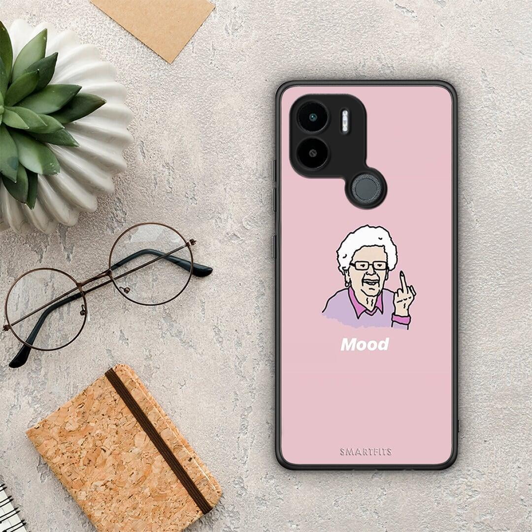 Θήκη Xiaomi Redmi A1+ / A2+ PopArt Mood από τη Smartfits με σχέδιο στο πίσω μέρος και μαύρο περίβλημα | Xiaomi Redmi A1+ / A2+ PopArt Mood Case with Colorful Back and Black Bezels