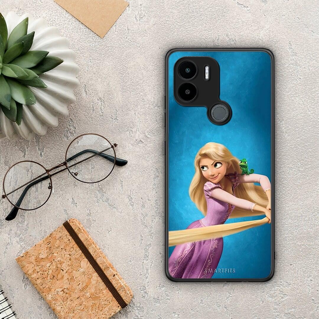 Θήκη Xiaomi Redmi A1+ / A2+ Tangled 2 από τη Smartfits με σχέδιο στο πίσω μέρος και μαύρο περίβλημα | Xiaomi Redmi A1+ / A2+ Tangled 2 Case with Colorful Back and Black Bezels