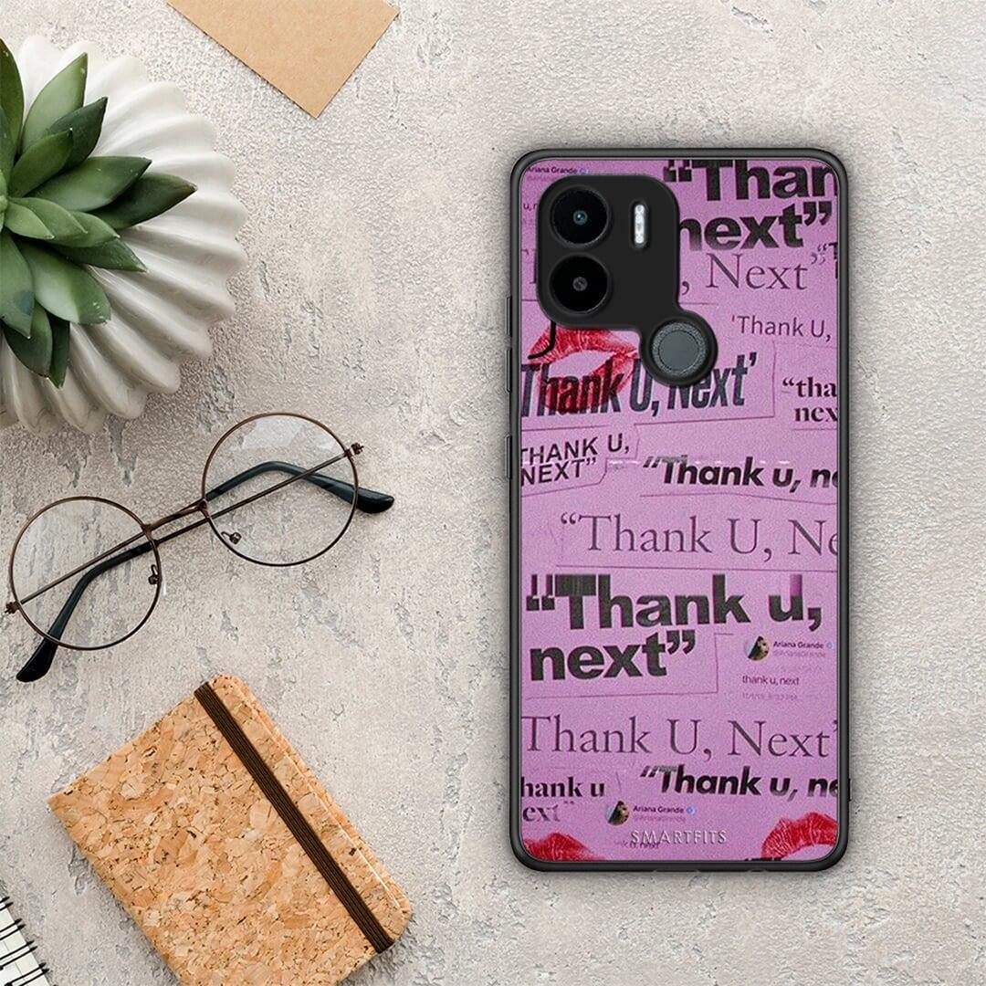 Θήκη Xiaomi Redmi A1+ / A2+ Thank You Next από τη Smartfits με σχέδιο στο πίσω μέρος και μαύρο περίβλημα | Xiaomi Redmi A1+ / A2+ Thank You Next Case with Colorful Back and Black Bezels