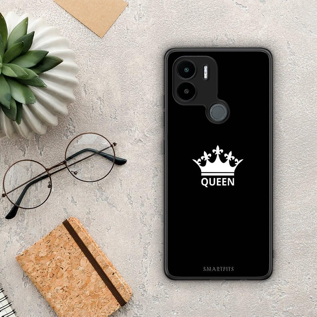 Θήκη Xiaomi Redmi A1+ / A2+ Valentine Queen από τη Smartfits με σχέδιο στο πίσω μέρος και μαύρο περίβλημα | Xiaomi Redmi A1+ / A2+ Valentine Queen Case with Colorful Back and Black Bezels