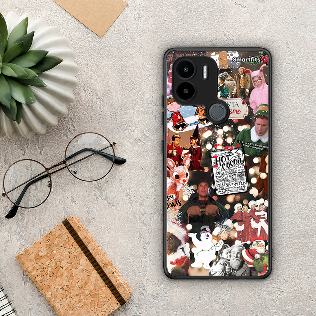 Θήκη Xiaomi Redmi A1+ / A2+ Xmas Movies από τη Smartfits με σχέδιο στο πίσω μέρος και μαύρο περίβλημα | Xiaomi Redmi A1+ / A2+ Xmas Movies Case with Colorful Back and Black Bezels