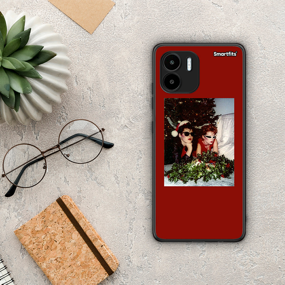 Θήκη Xiaomi Redmi A1 / A2 Waiting For Xmas από τη Smartfits με σχέδιο στο πίσω μέρος και μαύρο περίβλημα | Xiaomi Redmi A1 / A2 Waiting For Xmas Case with Colorful Back and Black Bezels