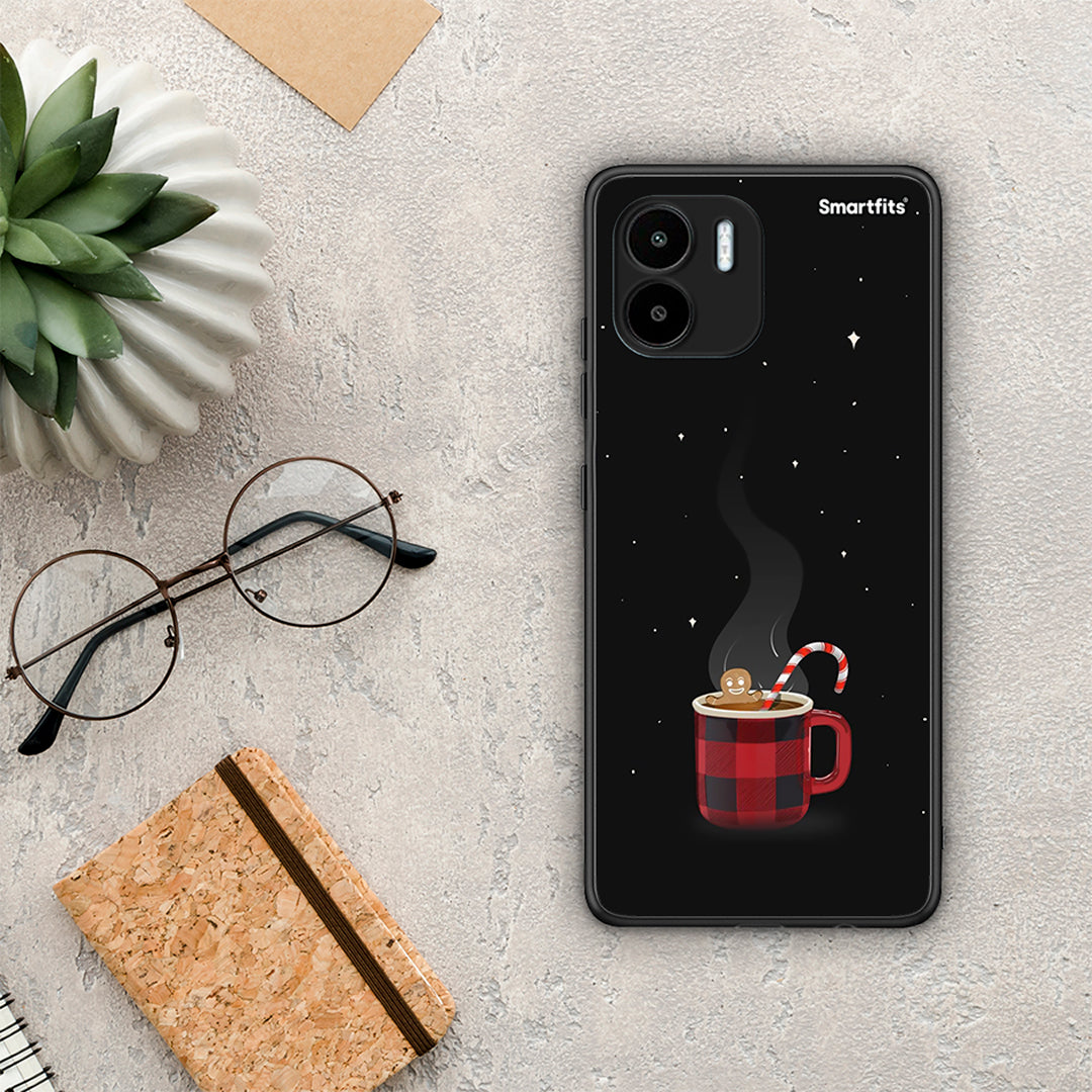 Θήκη Xiaomi Redmi A1 / A2 Xmas Bathing από τη Smartfits με σχέδιο στο πίσω μέρος και μαύρο περίβλημα | Xiaomi Redmi A1 / A2 Xmas Bathing Case with Colorful Back and Black Bezels