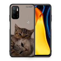 Thumbnail for Θήκη Xiaomi Poco M3 Pro Cats In Love από τη Smartfits με σχέδιο στο πίσω μέρος και μαύρο περίβλημα | Xiaomi Poco M3 Pro Cats In Love case with colorful back and black bezels