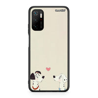 Thumbnail for Xiaomi Redmi Note 10 5G/Poco M3 Pro Dalmatians Love θήκη από τη Smartfits με σχέδιο στο πίσω μέρος και μαύρο περίβλημα | Smartphone case with colorful back and black bezels by Smartfits
