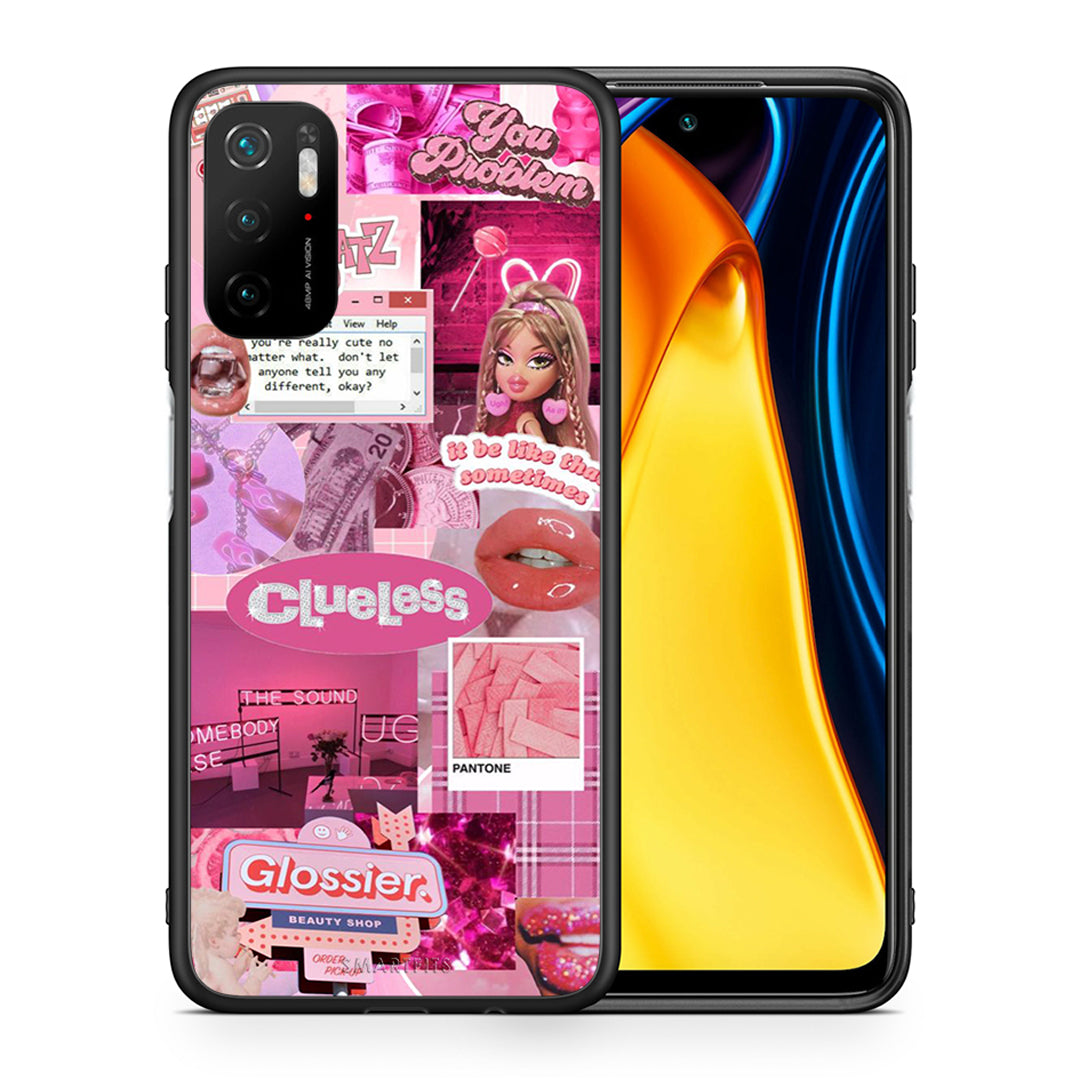 Θήκη Αγίου Βαλεντίνου Xiaomi Redmi Note 10 5G Pink Love από τη Smartfits με σχέδιο στο πίσω μέρος και μαύρο περίβλημα | Xiaomi Redmi Note 10 5G Pink Love case with colorful back and black bezels
