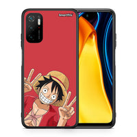 Thumbnail for Θήκη Xiaomi Redmi Note 10 5G Pirate Luffy από τη Smartfits με σχέδιο στο πίσω μέρος και μαύρο περίβλημα | Xiaomi Redmi Note 10 5G Pirate Luffy case with colorful back and black bezels