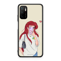 Thumbnail for Xiaomi Redmi Note 10 5G Walking Mermaid Θήκη από τη Smartfits με σχέδιο στο πίσω μέρος και μαύρο περίβλημα | Smartphone case with colorful back and black bezels by Smartfits