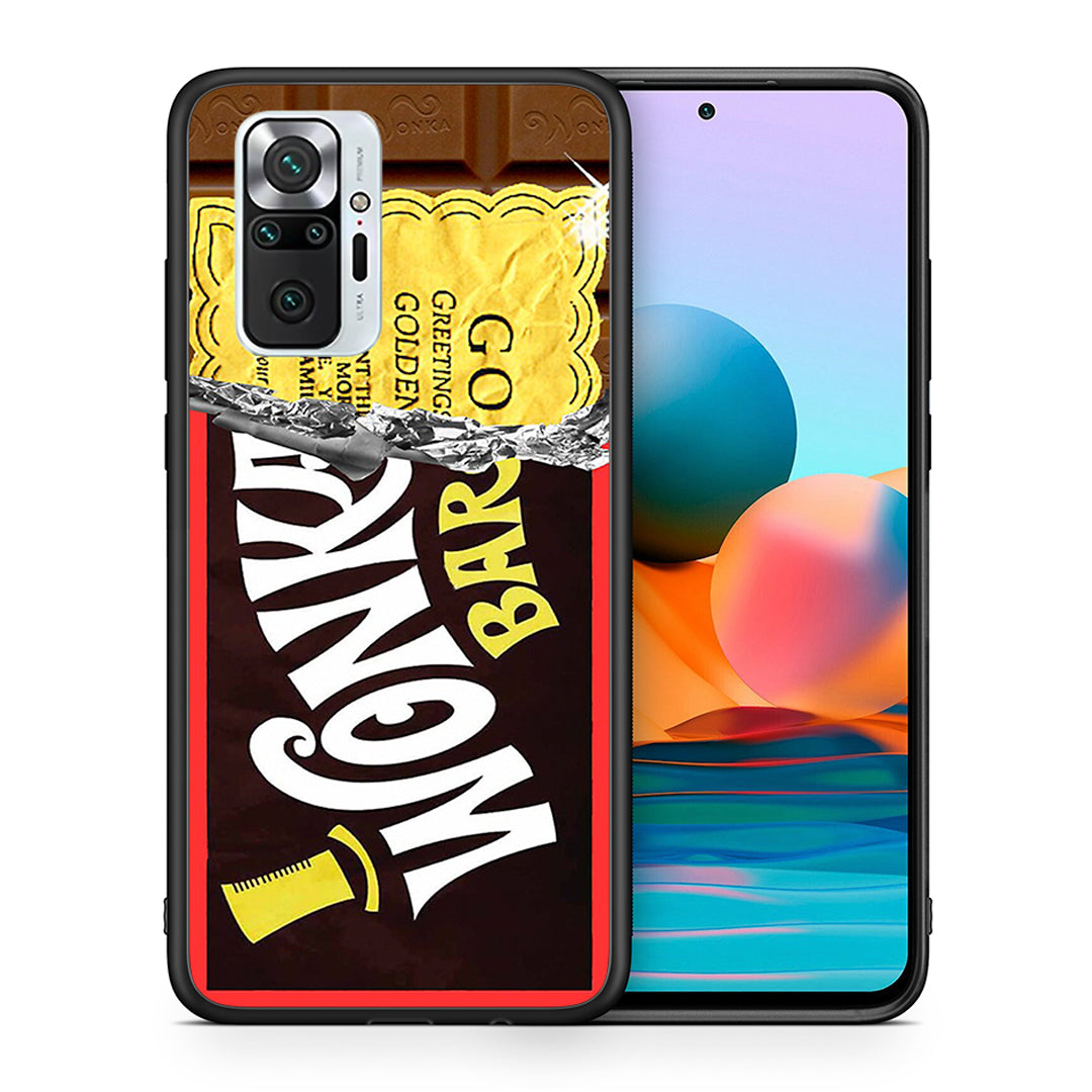 Θήκη Xiaomi Redmi Note 10 Pro Golden Ticket από τη Smartfits με σχέδιο στο πίσω μέρος και μαύρο περίβλημα | Xiaomi Redmi Note 10 Pro Golden Ticket case with colorful back and black bezels