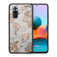 Thumbnail for Θήκη Xiaomi Redmi Note 10 Pro World Map από τη Smartfits με σχέδιο στο πίσω μέρος και μαύρο περίβλημα | Xiaomi Redmi Note 10 Pro World Map case with colorful back and black bezels