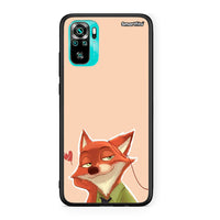 Thumbnail for Xiaomi Redmi Note 10 Nick Wilde And Judy Hopps Love 1 θήκη από τη Smartfits με σχέδιο στο πίσω μέρος και μαύρο περίβλημα | Smartphone case with colorful back and black bezels by Smartfits