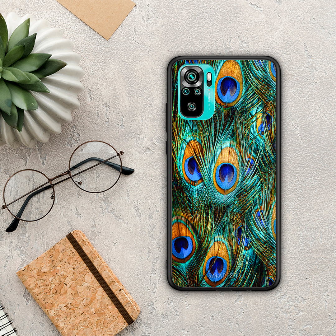 Real Peacock Feathers - Xiaomi Poco M5s θήκη