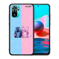Thumbnail for Θήκη Xiaomi Redmi Note 10 Stitch And Angel από τη Smartfits με σχέδιο στο πίσω μέρος και μαύρο περίβλημα | Xiaomi Redmi Note 10 Stitch And Angel case with colorful back and black bezels