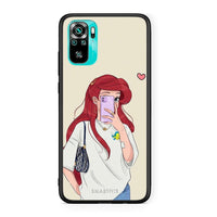 Thumbnail for Xiaomi Redmi Note 10 Walking Mermaid Θήκη από τη Smartfits με σχέδιο στο πίσω μέρος και μαύρο περίβλημα | Smartphone case with colorful back and black bezels by Smartfits
