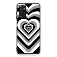 Thumbnail for Xiaomi Redmi Note 11 Black Hearts θήκη από τη Smartfits με σχέδιο στο πίσω μέρος και μαύρο περίβλημα | Smartphone case with colorful back and black bezels by Smartfits