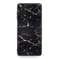 Thumbnail for 4 - Xiaomi Redmi Note 11 Black Rosegold Marble case, cover, bumper