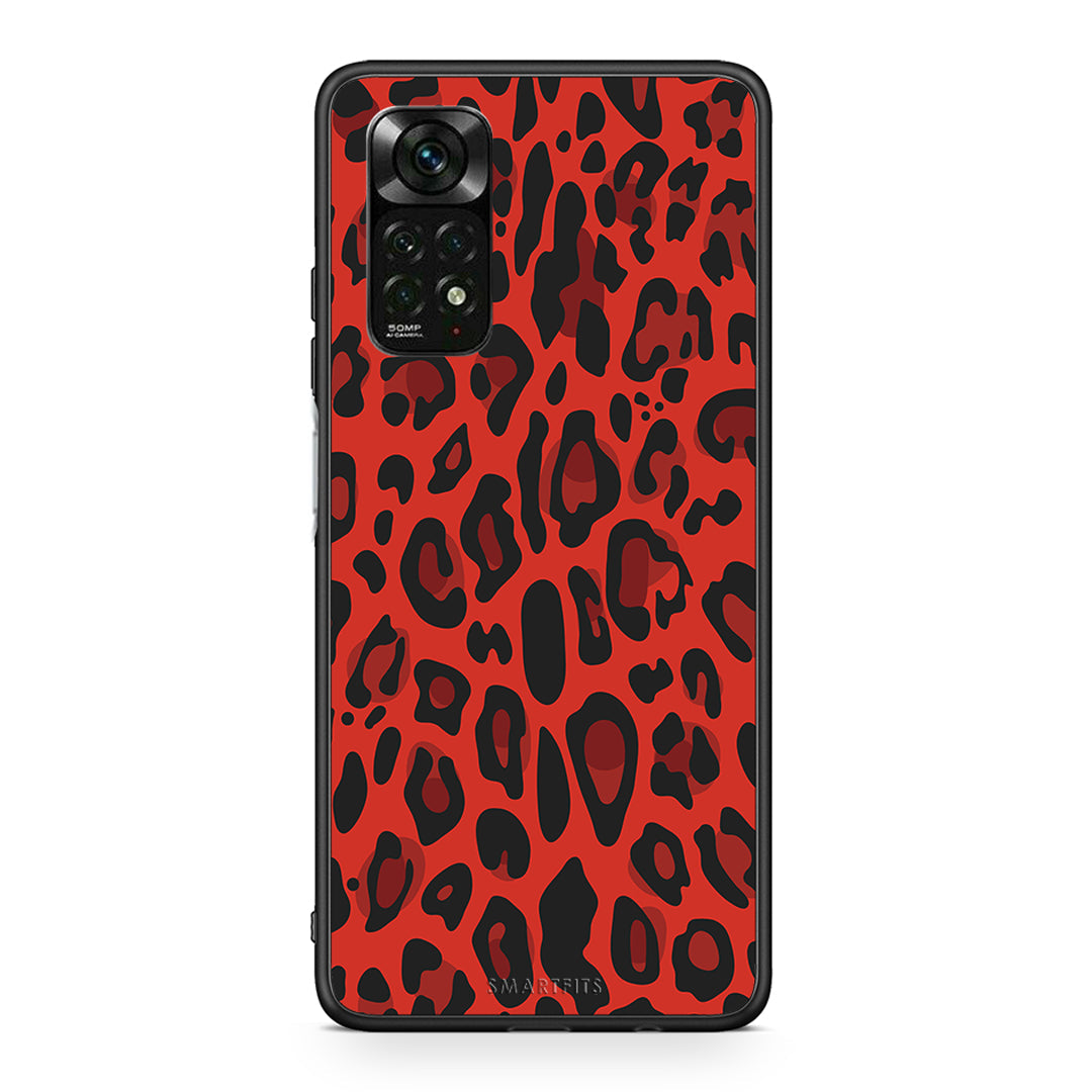 4 - Xiaomi Redmi Note 11 Pro 5G Red Leopard Animal case, cover, bumper