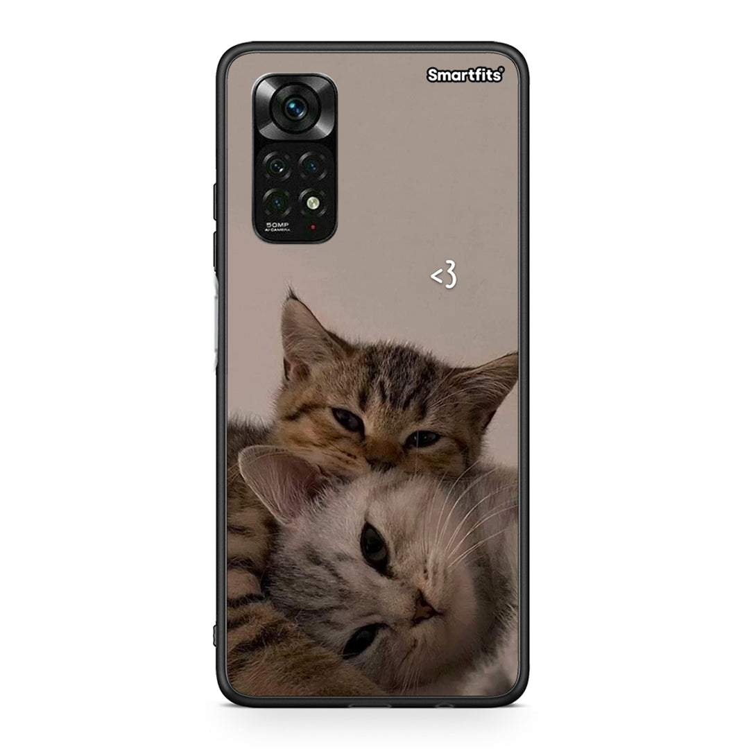 Xiaomi Redmi Note 11 Pro 5G Cats In Love Θήκη από τη Smartfits με σχέδιο στο πίσω μέρος και μαύρο περίβλημα | Smartphone case with colorful back and black bezels by Smartfits