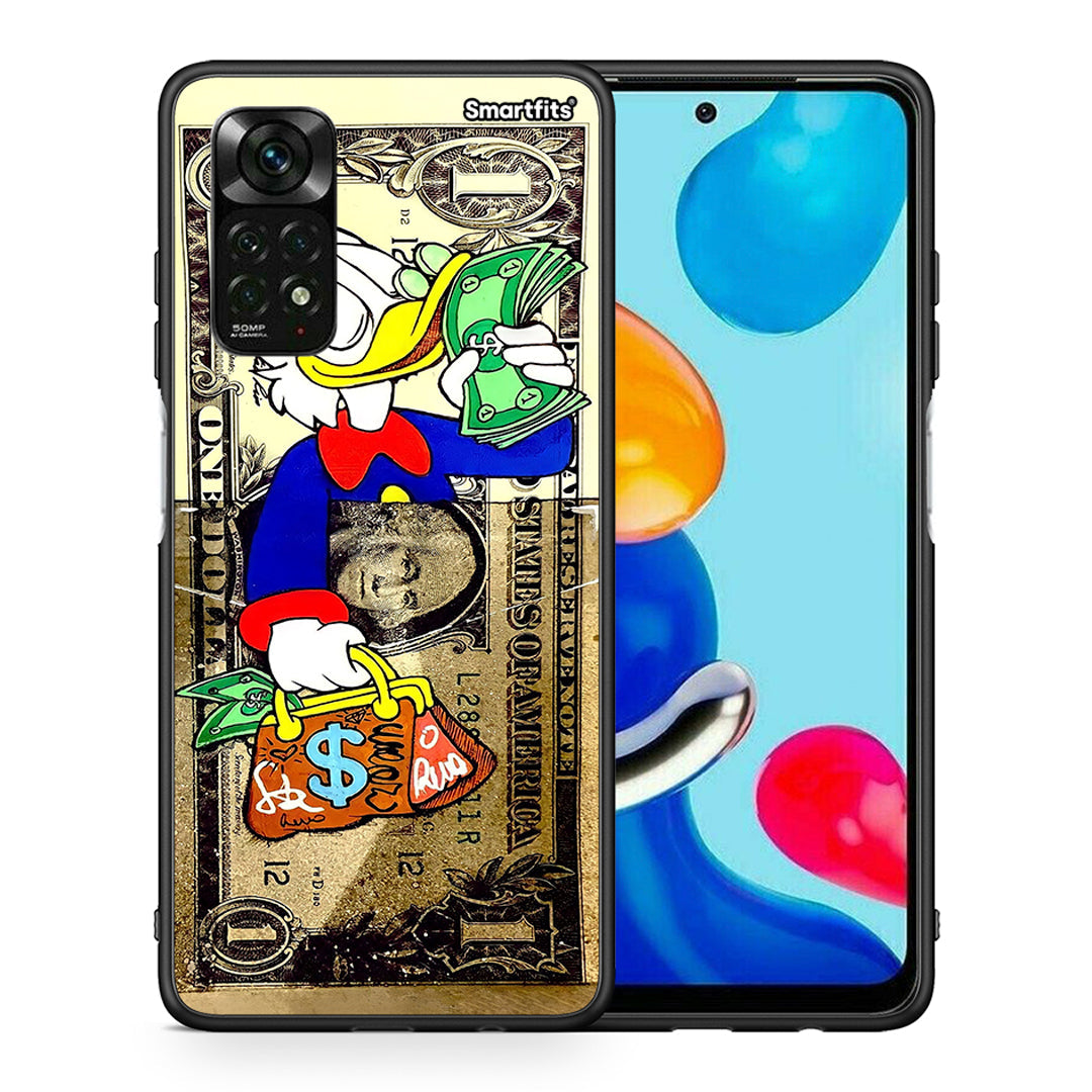 Θήκη Xiaomi Redmi Note 11 Pro 5G Duck Money από τη Smartfits με σχέδιο στο πίσω μέρος και μαύρο περίβλημα | Xiaomi Redmi Note 11 Pro 5G Duck Money case with colorful back and black bezels