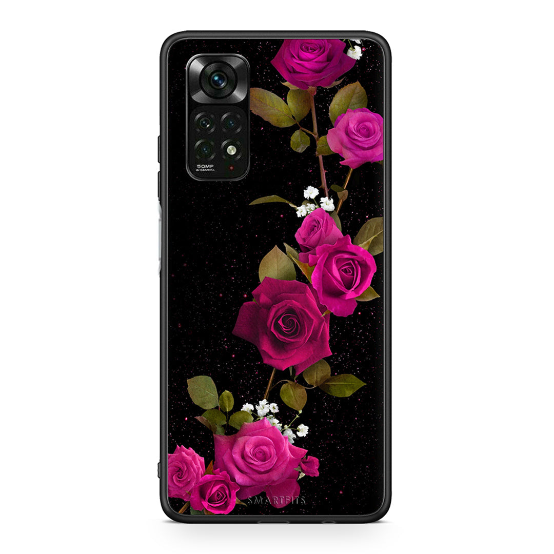 4 - Xiaomi Redmi Note 11 Pro 5G Red Roses Flower case, cover, bumper