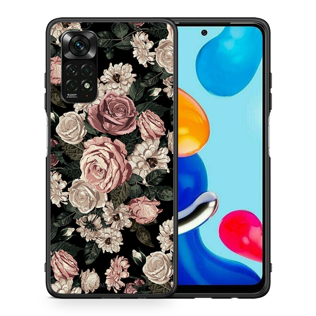 Θήκη Xiaomi Redmi Note 11 Pro 5G Wild Roses Flower από τη Smartfits με σχέδιο στο πίσω μέρος και μαύρο περίβλημα | Xiaomi Redmi Note 11 Pro 5G Wild Roses Flower case with colorful back and black bezels