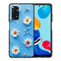 Thumbnail for Θήκη Xiaomi Redmi Note 12 Pro 4G Real Daisies από τη Smartfits με σχέδιο στο πίσω μέρος και μαύρο περίβλημα | Xiaomi Redmi Note 12 Pro 4G Real Daisies case with colorful back and black bezels