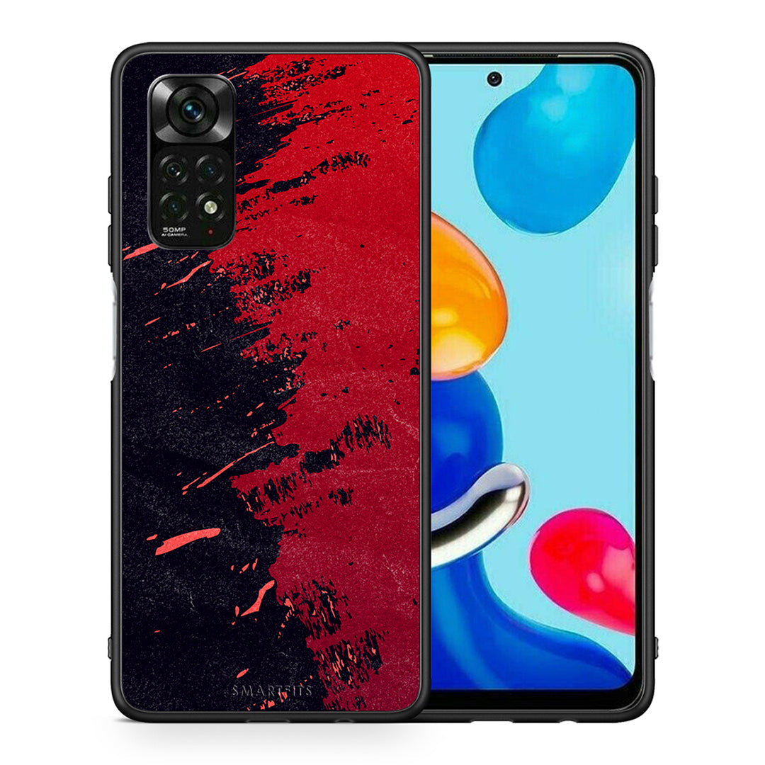 Θήκη Αγίου Βαλεντίνου Xiaomi Redmi Note 11 Pro 5G Red Paint από τη Smartfits με σχέδιο στο πίσω μέρος και μαύρο περίβλημα | Xiaomi Redmi Note 11 Pro 5G Red Paint case with colorful back and black bezels