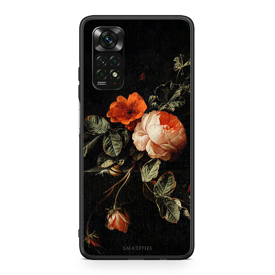 Xiaomi Redmi Note 11 Pro 5G Vintage Roses θήκη από τη Smartfits με σχέδιο στο πίσω μέρος και μαύρο περίβλημα | Smartphone case with colorful back and black bezels by Smartfits