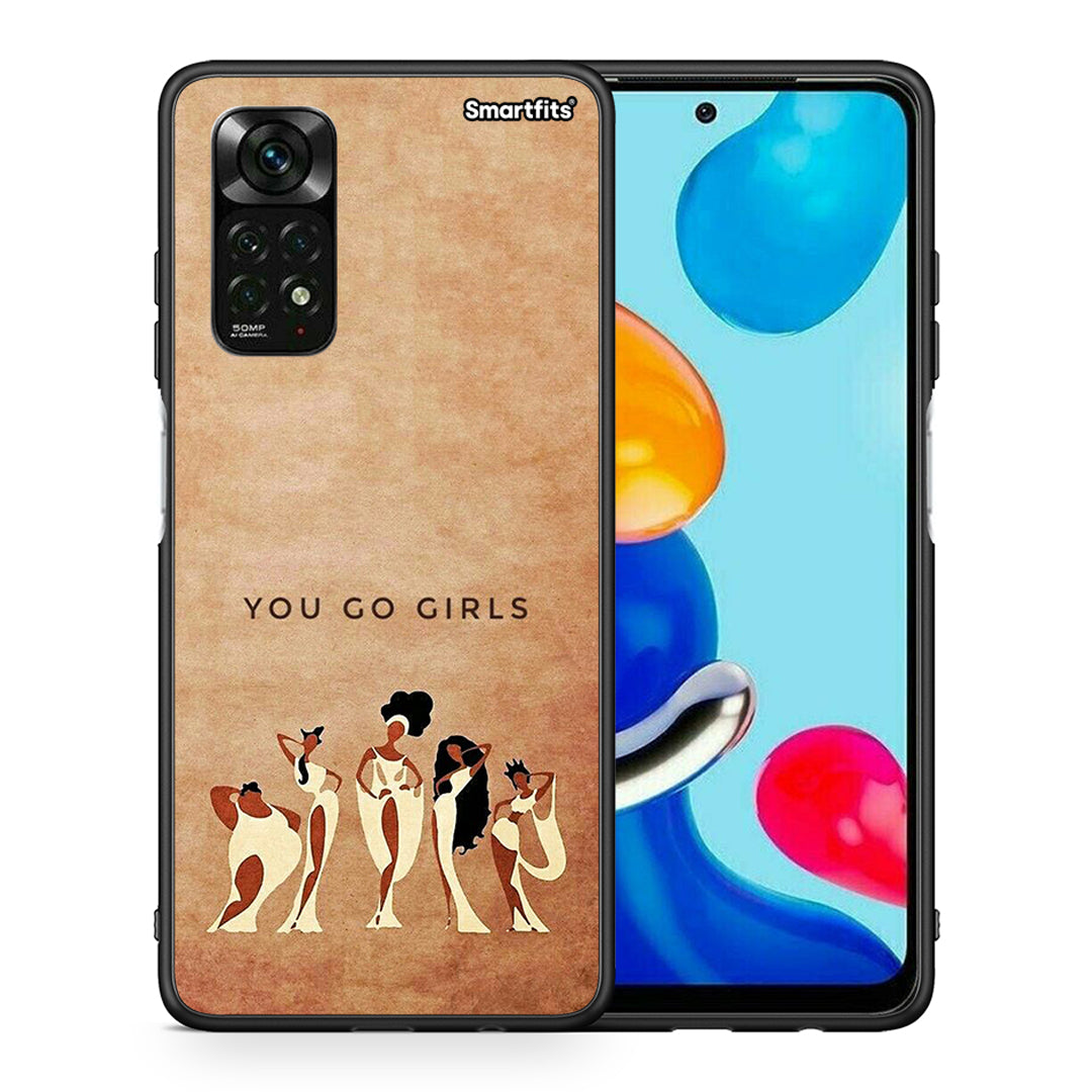 Θήκη Xiaomi Redmi Note 11 Pro 5G You Go Girl από τη Smartfits με σχέδιο στο πίσω μέρος και μαύρο περίβλημα | Xiaomi Redmi Note 11 Pro 5G You Go Girl case with colorful back and black bezels