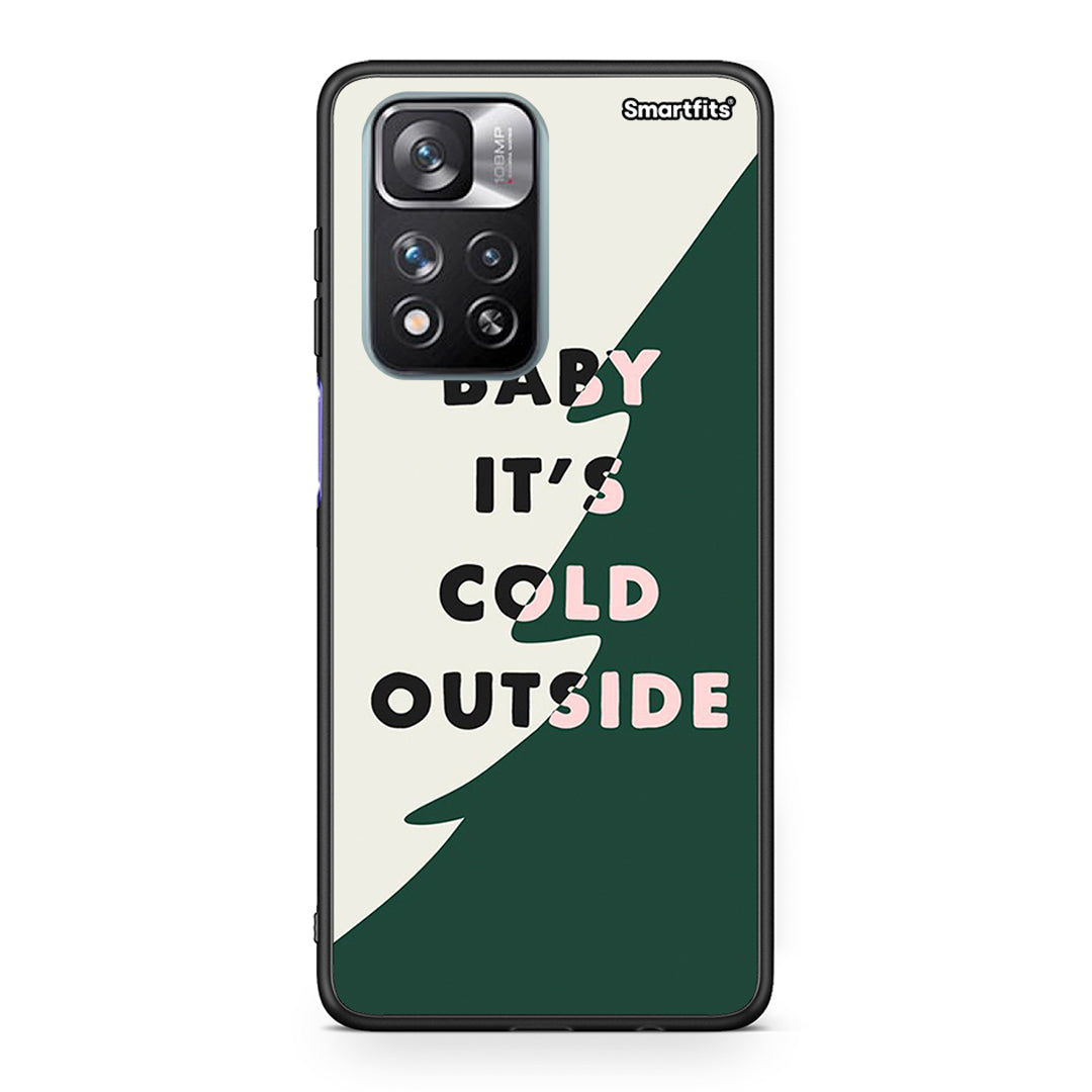 Xiaomi Redmi Note 11 Pro/11 Pro+ Cold Outside θήκη από τη Smartfits με σχέδιο στο πίσω μέρος και μαύρο περίβλημα | Smartphone case with colorful back and black bezels by Smartfits