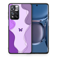 Thumbnail for Θήκη Αγίου Βαλεντίνου Xiaomi Redmi Note 11 Pro / 11 Pro+ Purple Mariposa από τη Smartfits με σχέδιο στο πίσω μέρος και μαύρο περίβλημα | Xiaomi Redmi Note 11 Pro / 11 Pro+ Purple Mariposa case with colorful back and black bezels