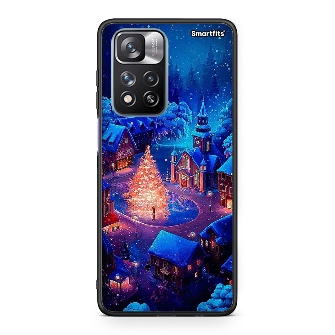 Xiaomi Redmi Note 11 Pro/11 Pro+ Xmas Village θήκη από τη Smartfits με σχέδιο στο πίσω μέρος και μαύρο περίβλημα | Smartphone case with colorful back and black bezels by Smartfits