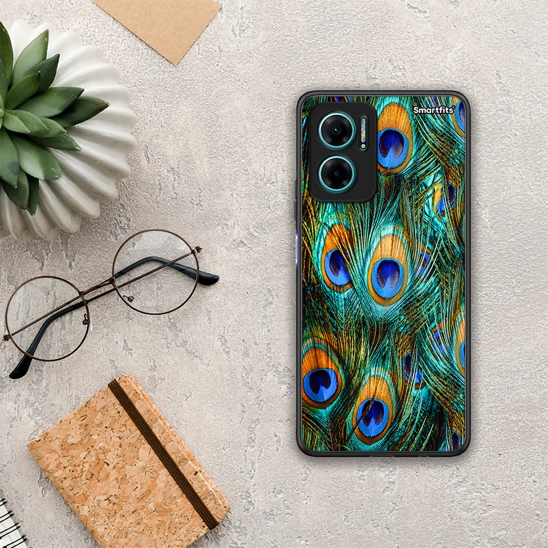 Real Peacock Feathers - Xiaomi Redmi Note 11E θήκη