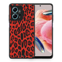 Thumbnail for Θήκη Xiaomi Redmi Note 12 4G / Redmi K60 Pro Animal Red Leopard από τη Smartfits με σχέδιο στο πίσω μέρος και μαύρο περίβλημα | Xiaomi Redmi Note 12 4G / Redmi K60 Pro Animal Red Leopard Case with Colorful Back and Black Bezels