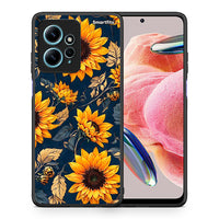 Thumbnail for Θήκη Xiaomi Redmi Note 12 4G Autumn Sunflowers από τη Smartfits με σχέδιο στο πίσω μέρος και μαύρο περίβλημα | Xiaomi Redmi Note 12 4G Autumn Sunflowers Case with Colorful Back and Black Bezels