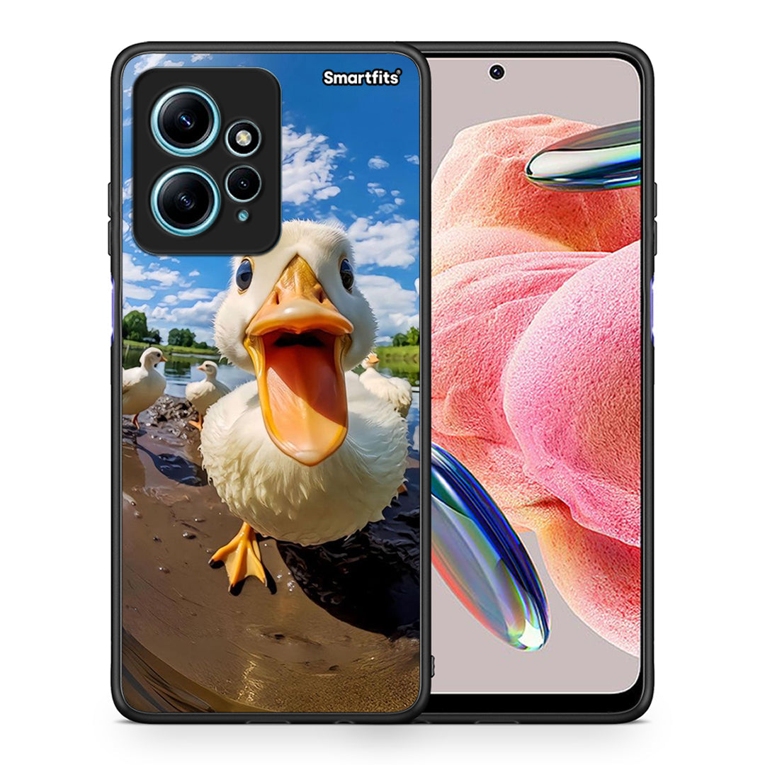 Θήκη Xiaomi Redmi Note 12 4G / Redmi K60 Pro Duck Face από τη Smartfits με σχέδιο στο πίσω μέρος και μαύρο περίβλημα | Xiaomi Redmi Note 12 4G / Redmi K60 Pro Duck Face Case with Colorful Back and Black Bezels