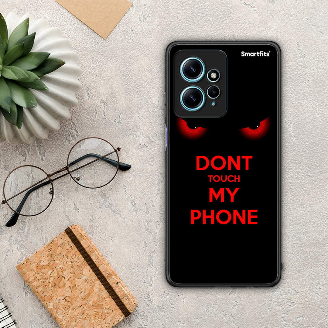Θήκη Xiaomi Redmi Note 12 4G Touch My Phone από τη Smartfits με σχέδιο στο πίσω μέρος και μαύρο περίβλημα | Xiaomi Redmi Note 12 4G Touch My Phone Case with Colorful Back and Black Bezels