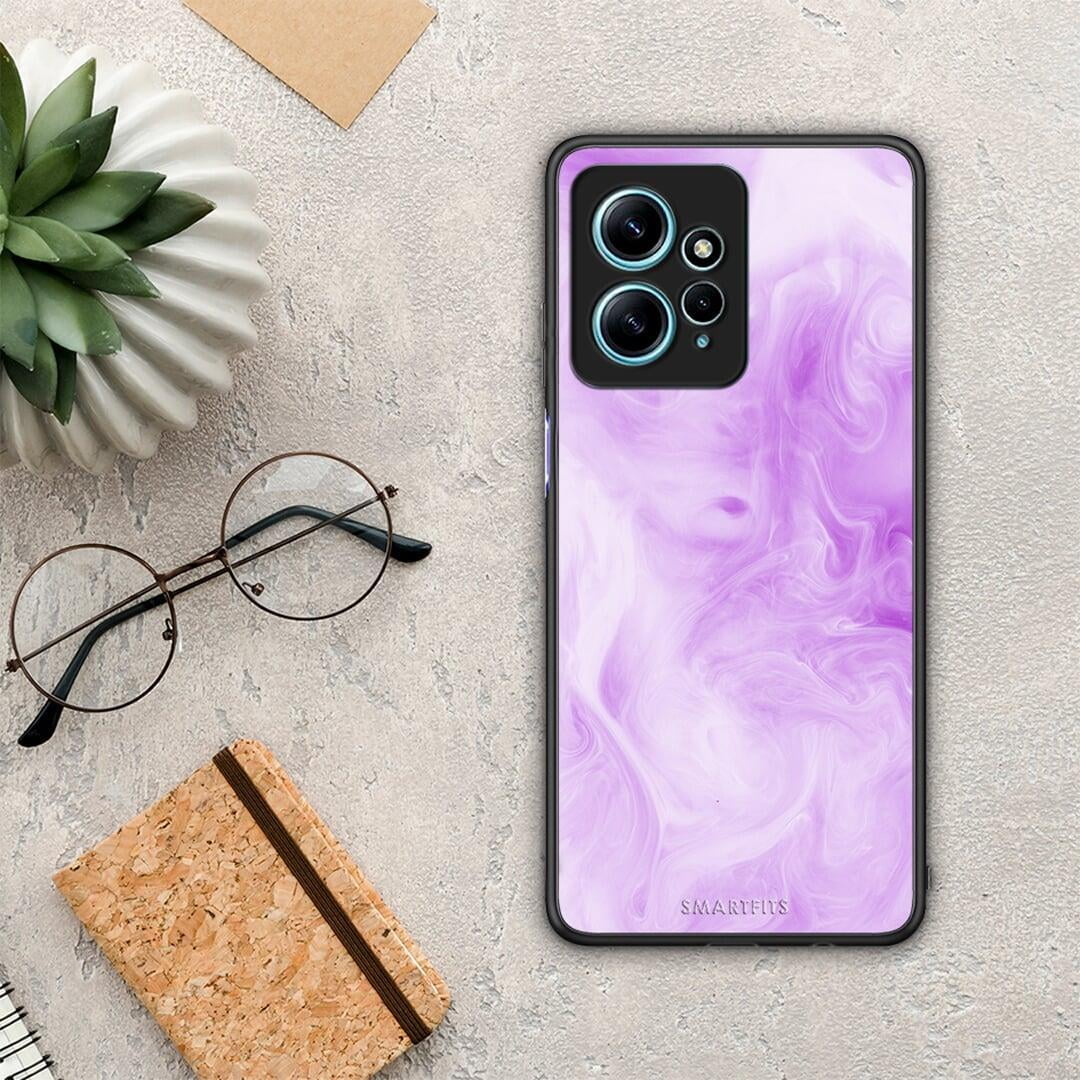 Θήκη Xiaomi Redmi Note 12 4G / Redmi K60 Pro Watercolor Lavender από τη Smartfits με σχέδιο στο πίσω μέρος και μαύρο περίβλημα | Xiaomi Redmi Note 12 4G / Redmi K60 Pro Watercolor Lavender Case with Colorful Back and Black Bezels