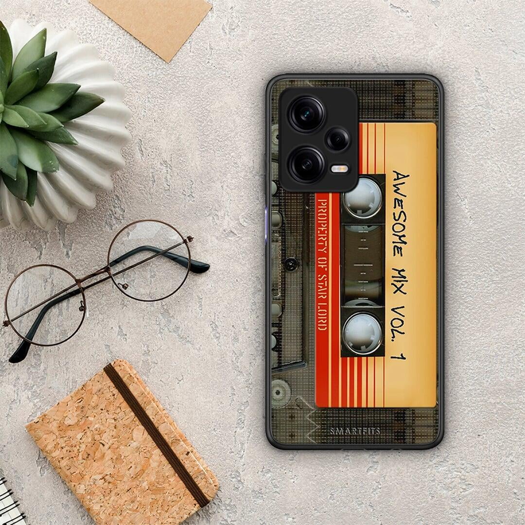 Θήκη Xiaomi Redmi Note 12 Pro 5G Awesome Mix από τη Smartfits με σχέδιο στο πίσω μέρος και μαύρο περίβλημα | Xiaomi Redmi Note 12 Pro 5G Awesome Mix Case with Colorful Back and Black Bezels