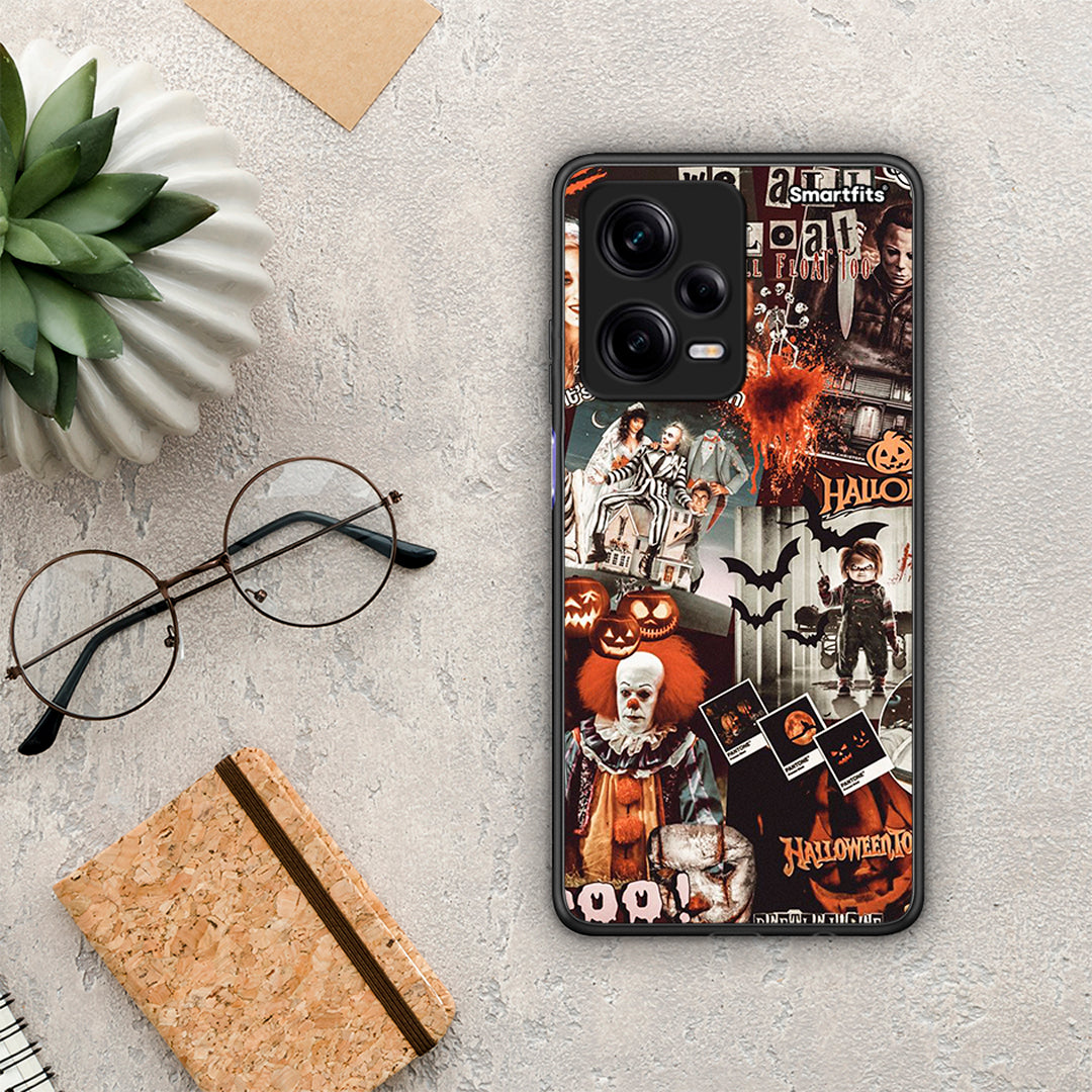 Θήκη Xiaomi Redmi Note 12 Pro 5G Halloween Spooky Season από τη Smartfits με σχέδιο στο πίσω μέρος και μαύρο περίβλημα | Xiaomi Redmi Note 12 Pro 5G Halloween Spooky Season Case with Colorful Back and Black Bezels
