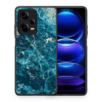 Thumbnail for Θήκη Xiaomi Redmi Note 12 Pro 5G Marble Blue από τη Smartfits με σχέδιο στο πίσω μέρος και μαύρο περίβλημα | Xiaomi Redmi Note 12 Pro 5G Marble Blue Case with Colorful Back and Black Bezels