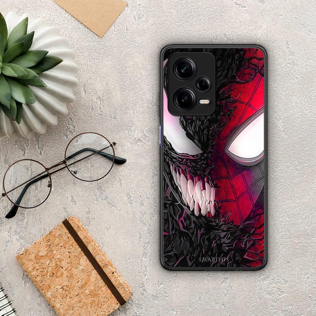 Θήκη Xiaomi Redmi Note 12 Pro 5G PopArt SpiderVenom από τη Smartfits με σχέδιο στο πίσω μέρος και μαύρο περίβλημα | Xiaomi Redmi Note 12 Pro 5G PopArt SpiderVenom Case with Colorful Back and Black Bezels