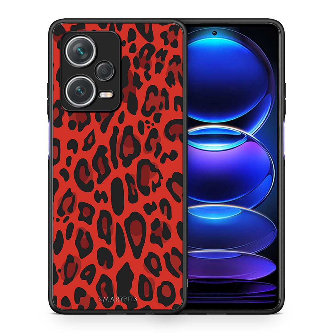 Θήκη Xiaomi Redmi Note 12 Pro+ / 12 Pro Discovery Red Leopard Animal από τη Smartfits με σχέδιο στο πίσω μέρος και μαύρο περίβλημα | Xiaomi Redmi Note 12 Pro+ / 12 Pro Discovery Red Leopard Animal case with colorful back and black bezels