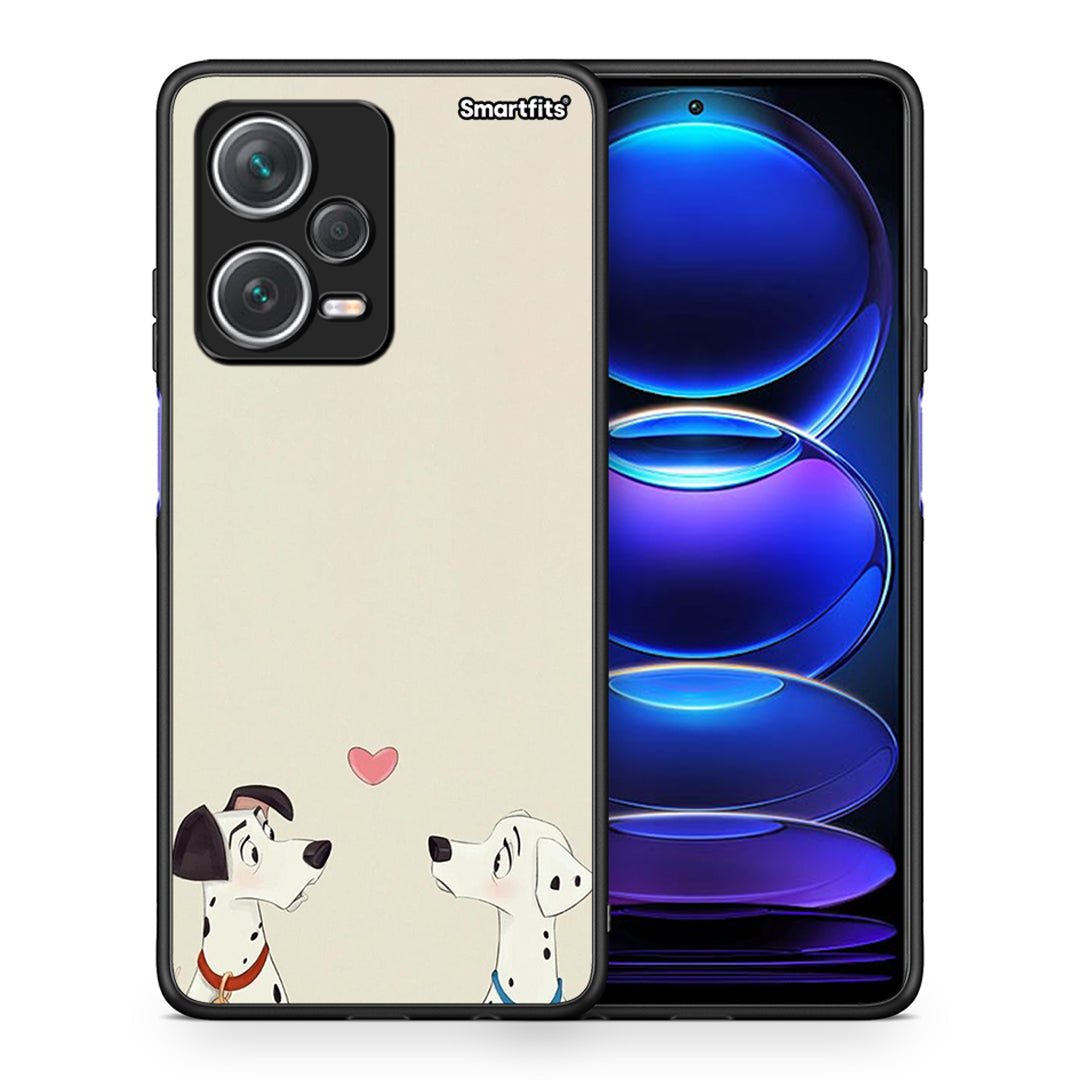 Θήκη Xiaomi Redmi Note 12 Pro+ / 12 Pro Discovery Dalmatians Love από τη Smartfits με σχέδιο στο πίσω μέρος και μαύρο περίβλημα | Xiaomi Redmi Note 12 Pro+ / 12 Pro Discovery Dalmatians Love case with colorful back and black bezels