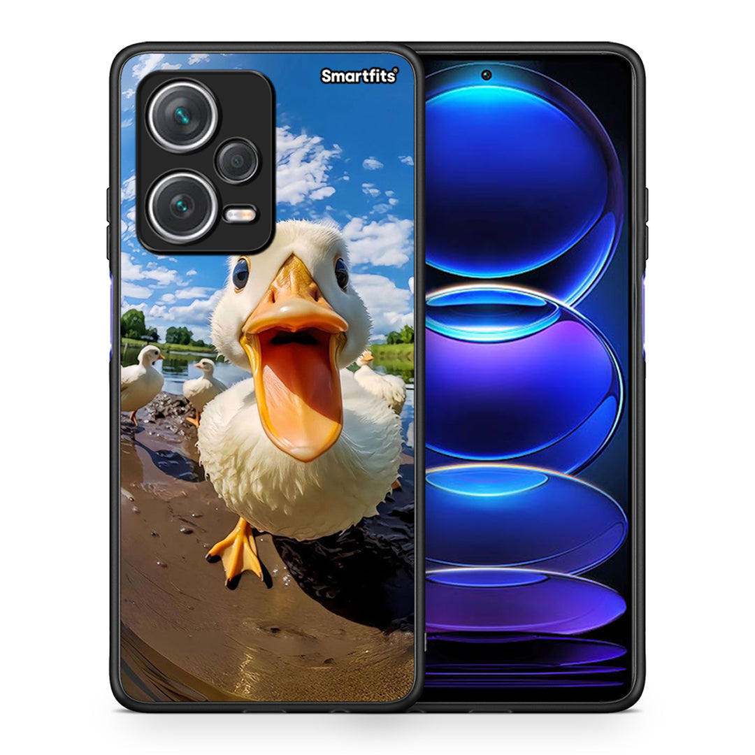Θήκη Xiaomi Redmi Note 12 Pro+ / 12 Pro Discovery Duck Face από τη Smartfits με σχέδιο στο πίσω μέρος και μαύρο περίβλημα | Xiaomi Redmi Note 12 Pro+ / 12 Pro Discovery Duck Face case with colorful back and black bezels