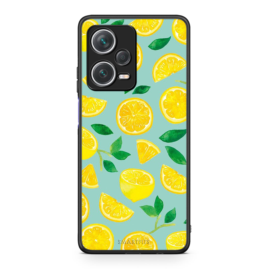 Xiaomi Redmi Note 12 Pro+ / 12 Pro Discovery Lemons θήκη από τη Smartfits με σχέδιο στο πίσω μέρος και μαύρο περίβλημα | Smartphone case with colorful back and black bezels by Smartfits
