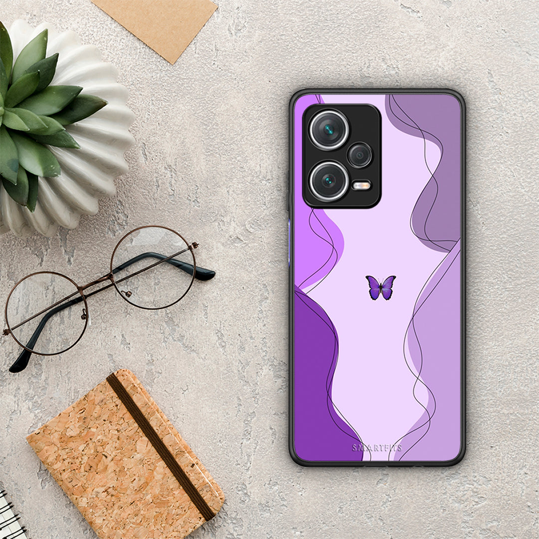 Purple Mariposa - Xiaomi Redmi Note 12 Pro+ / 12 Pro Discovery θήκη